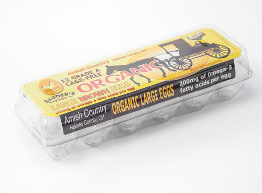 Carton of Sauder's Amish Country Organic Eggs