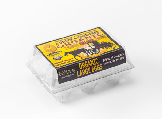 Carton of Sauder's Amish Country Organic Large Eggs