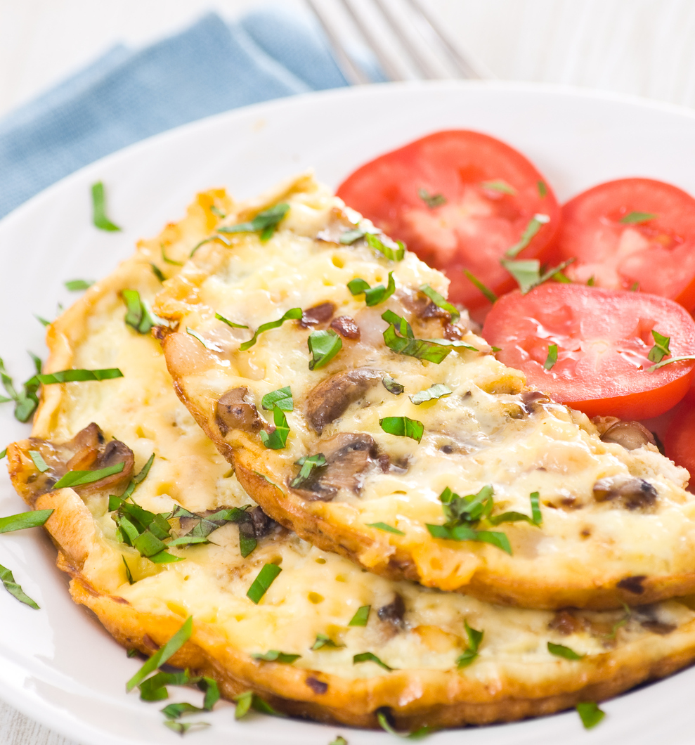 Omelette with Mushrooms and Tomatoes
