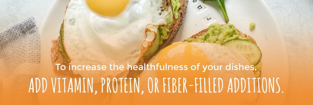 eggs have vitamins, protein and fiber
