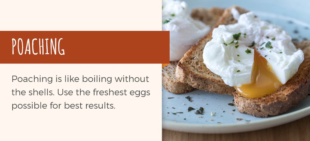 poached eggs are a good low-fat meal