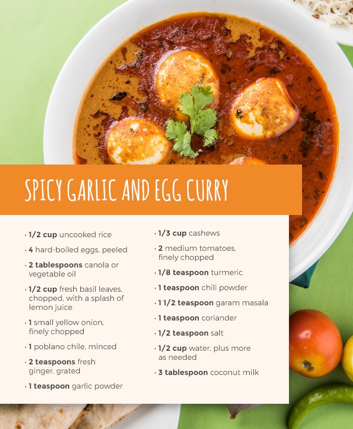recipe for spicy garlic and egg curry