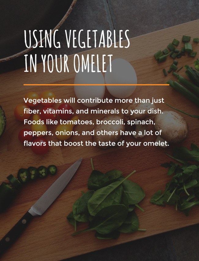 vegetables add flavor and nutrition to omelets