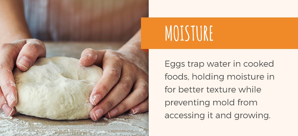 eggs trap moisture for baked goods